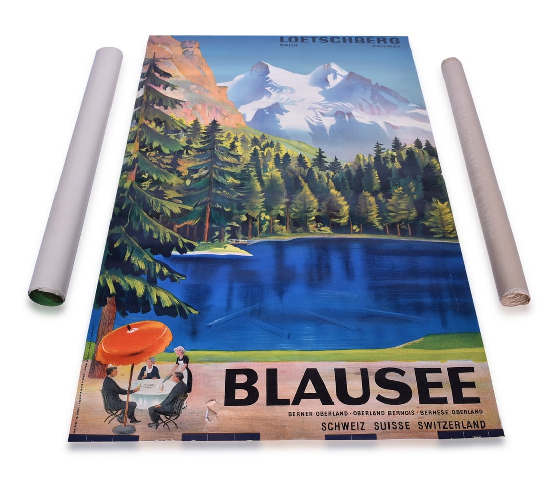Three Switzerland and Spain Railway Advertising Travel Posters A group of three posters for (1 of 3)
