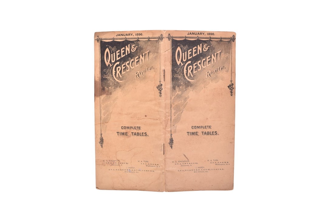 The complete timetable from January 1896 for the Queen and Crescent Route. Has about 15 pages of (1 of 3)