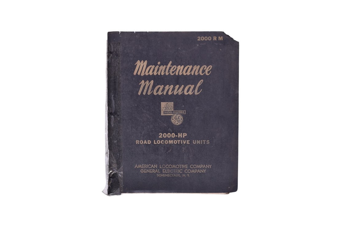 Alco/General Electric 2000 RO Operating Manual for the 2000 HP Road Locomotives also known as the (1 of 6)