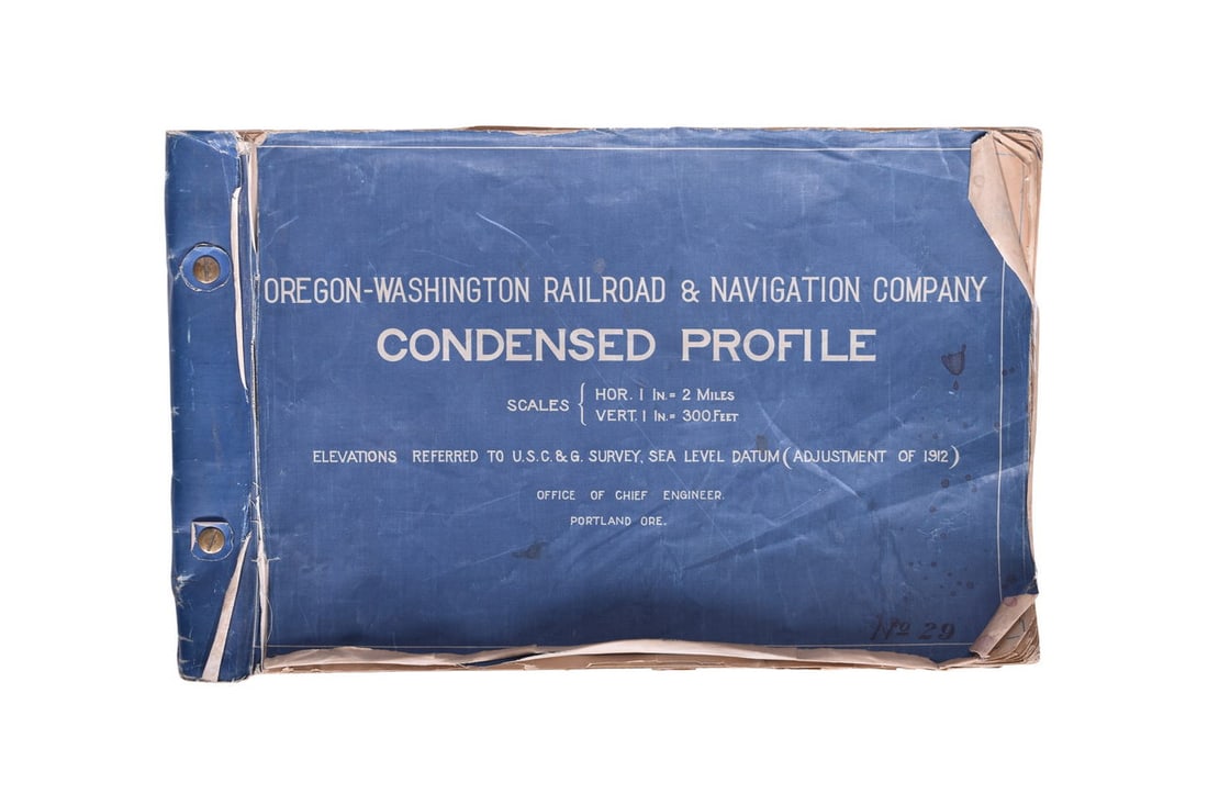 Oregon-Washington Railroad & Navigation Company 1926 Condensed Profile. Outside measures 13 1/2" (1 of 5)