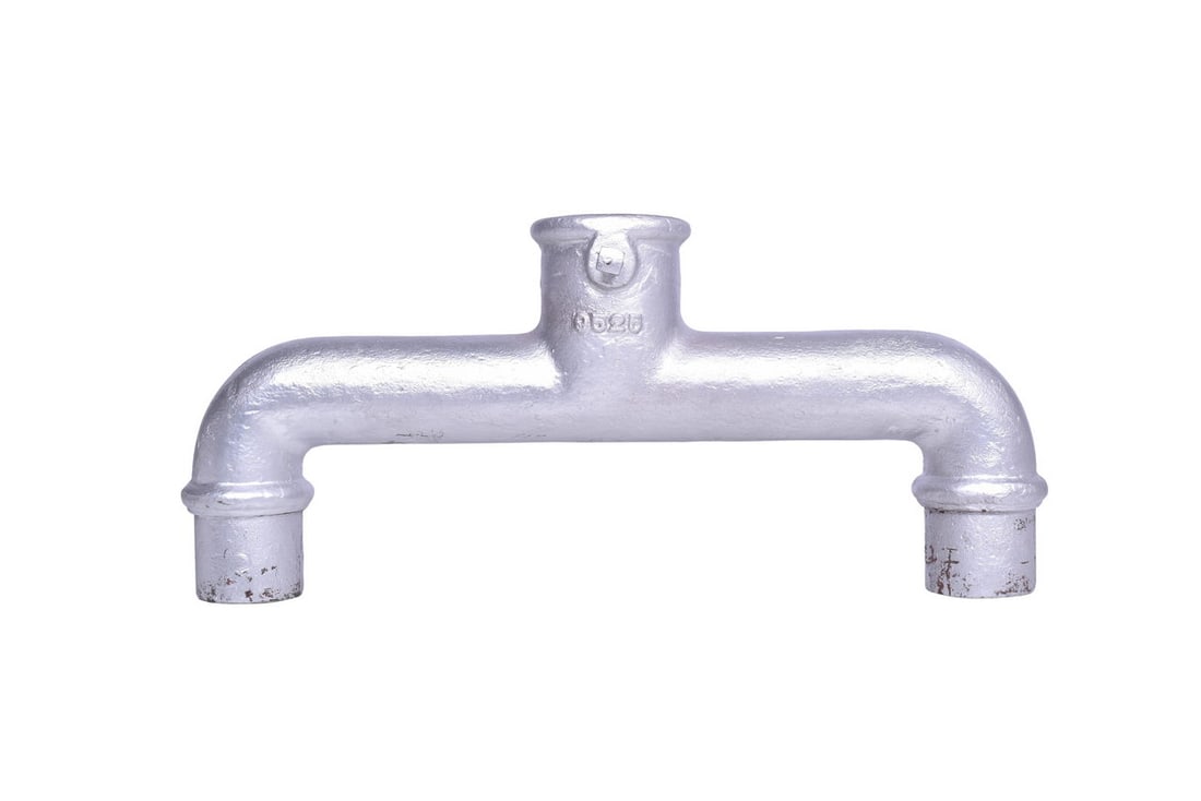 A Union Switch & Signal manifold pipe for motor car indicators. Casting #0525. Holds two motor (1 of 5)