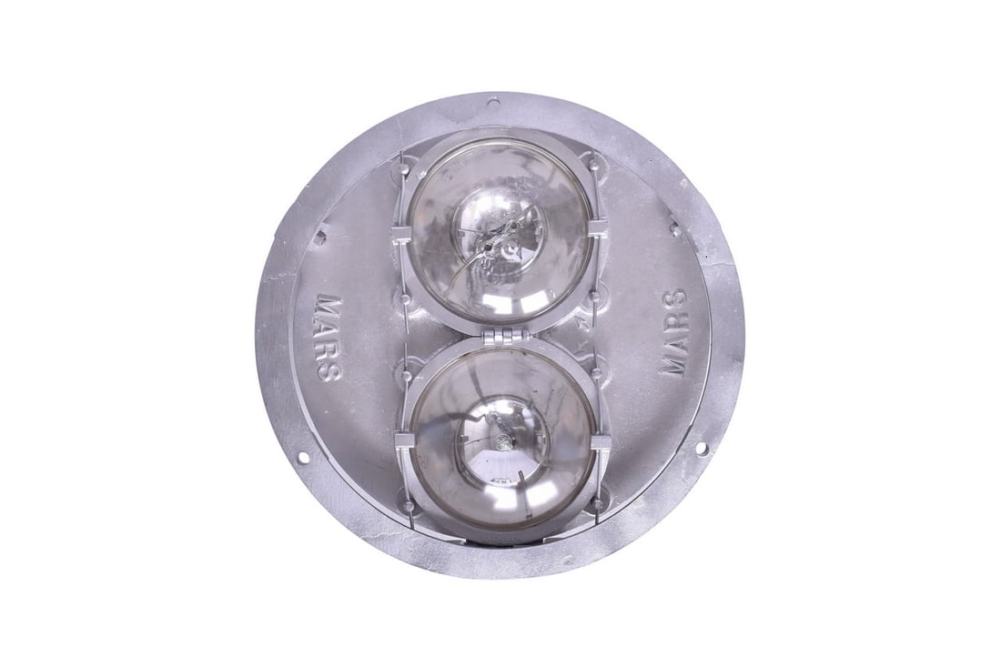 Mars Diesel Locomotive Train Headlight. Measures about 17 1/8" in diameter and includes two 200W 30V