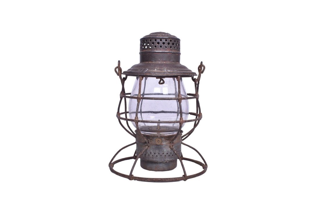 Adams & Westlake "The Adams" double wire guard lantern with the shoulder stamped C.C. & L. (1 of 8)