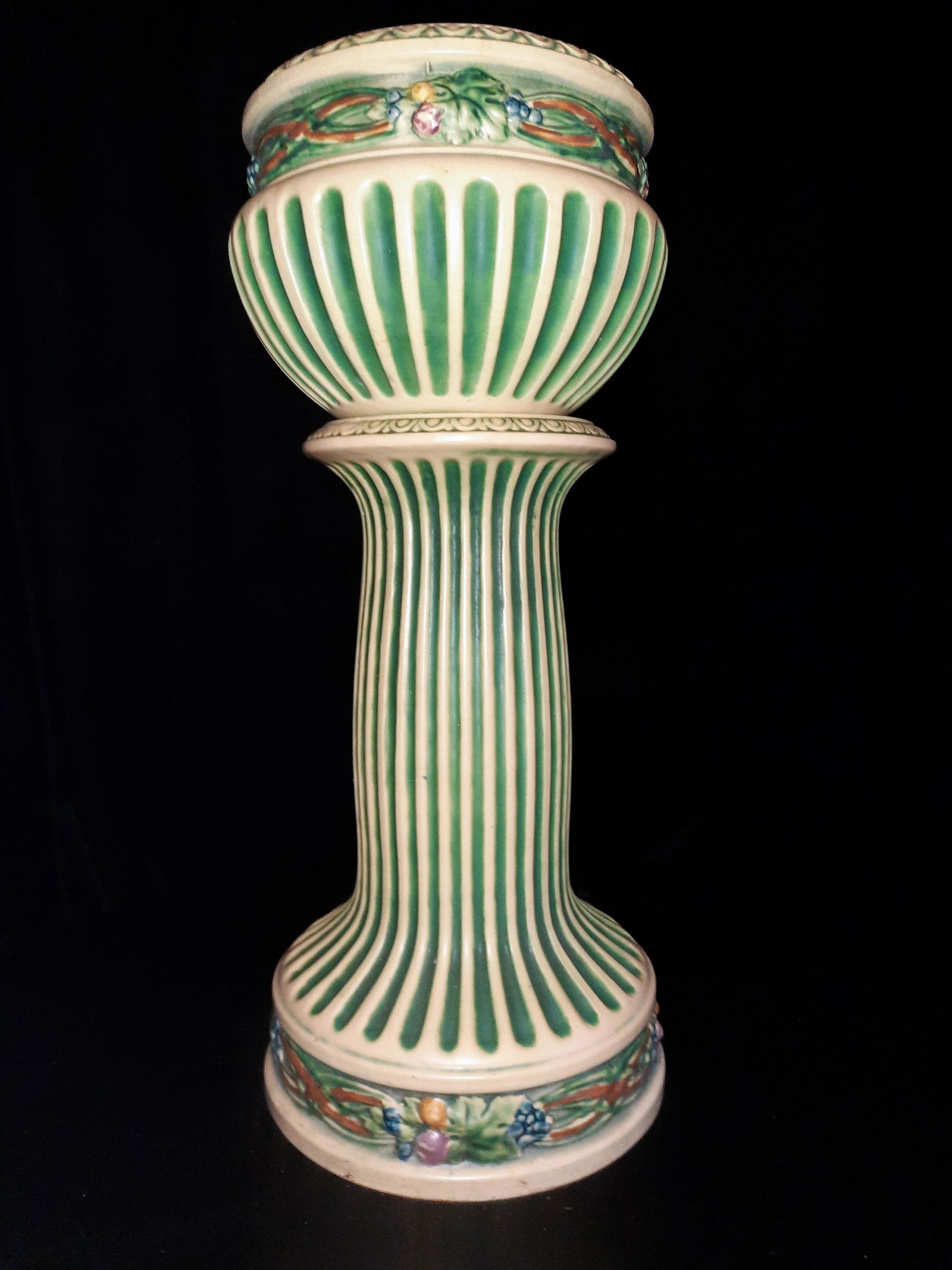 For Auction: Roseville Corinthian Jardiniere & Pedestal (#0016) on Dec