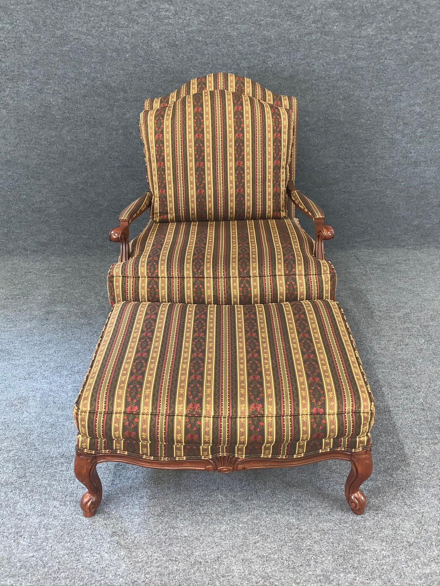 Ethan Allen Chair and Ottoman (1 of 6)