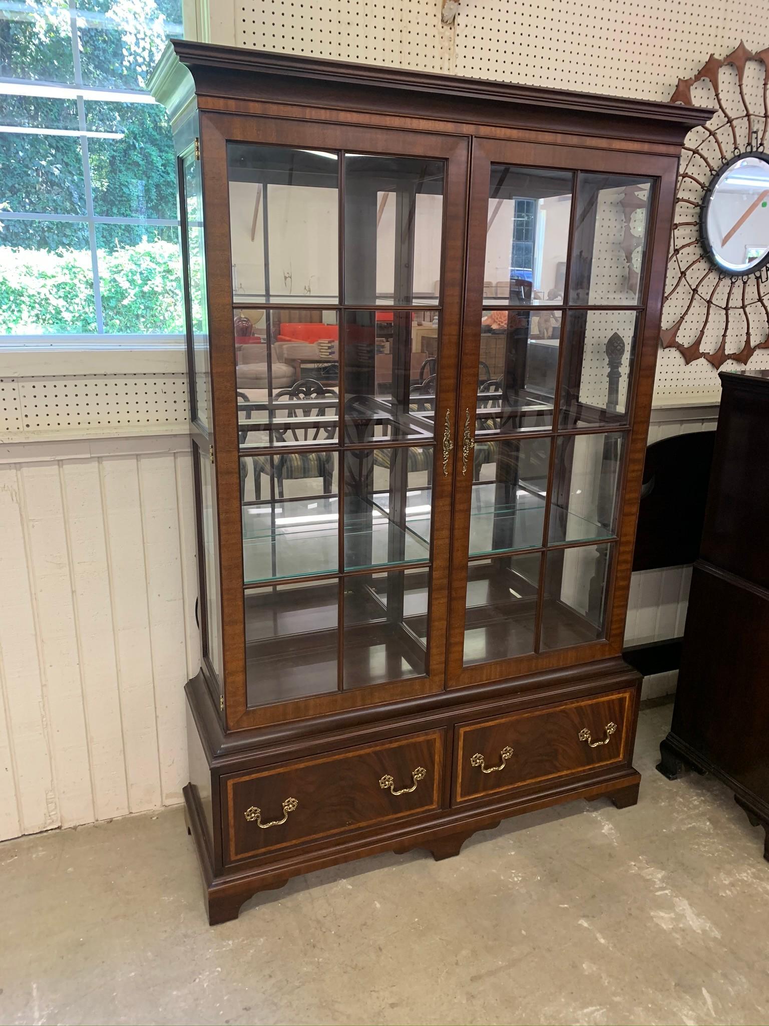Henkel-Harris Cabinet: 82"h x 55.5"w x 18"d