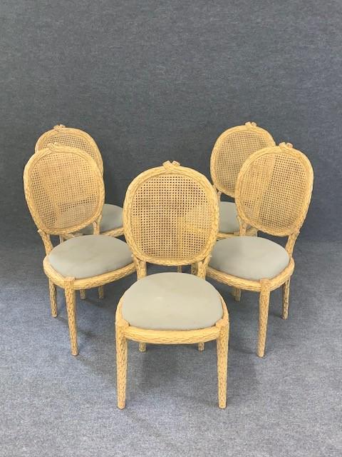 5 French Style Cane Back Chairs (1 of 5)