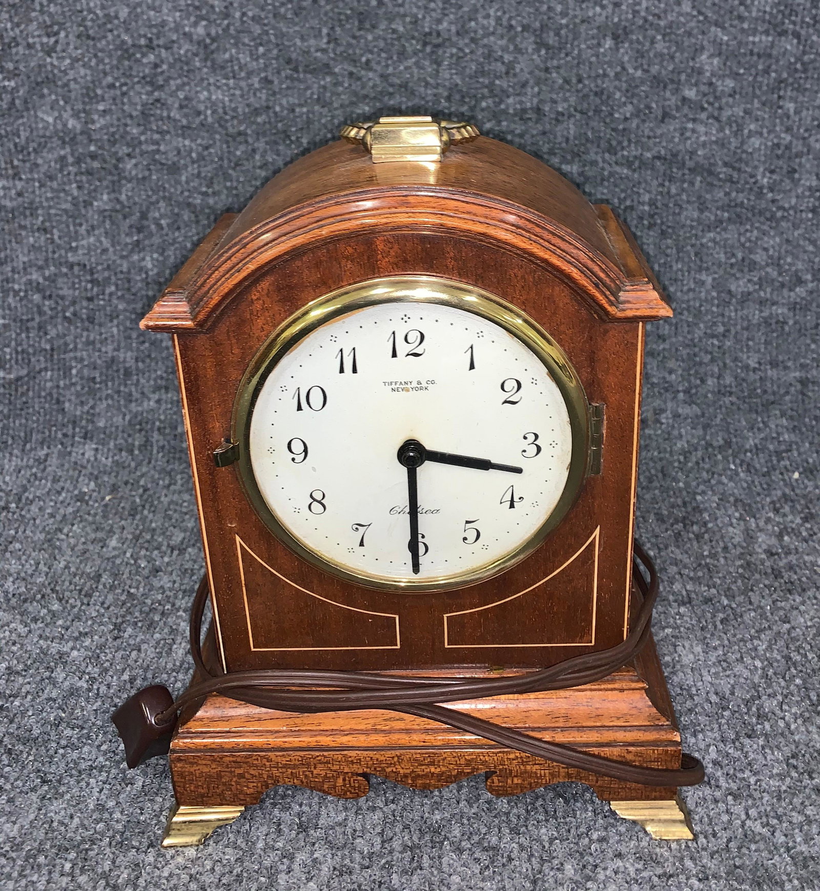Tiffany & Co Inlaid Mantle Clock Chelsea Works (1 of 4)