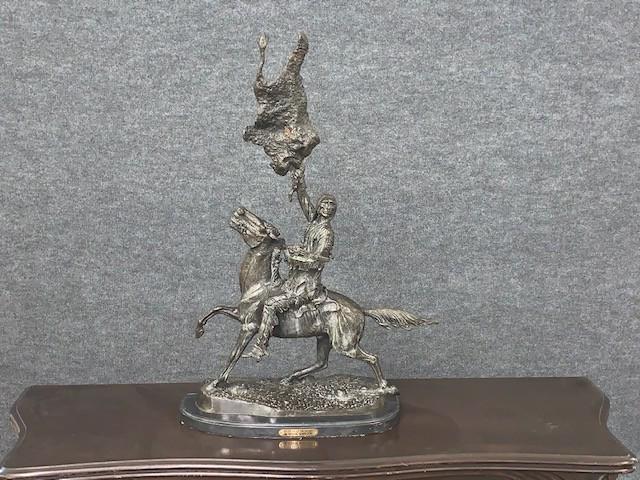 After Frederic Remington Buffalo Signal Bronze (1 of 11)