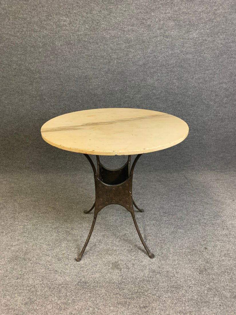 Marble Top Iron Table (1 of 7)