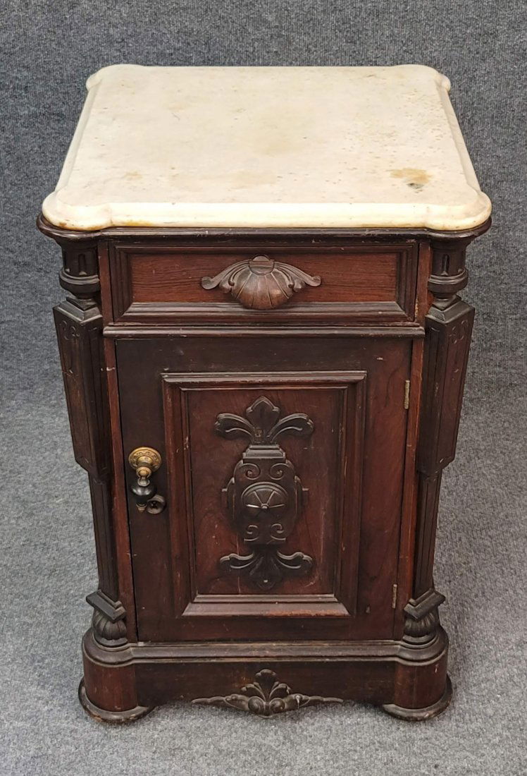 Rare Victorian Renaissance Rosewood Nightstand (1 of 7)
