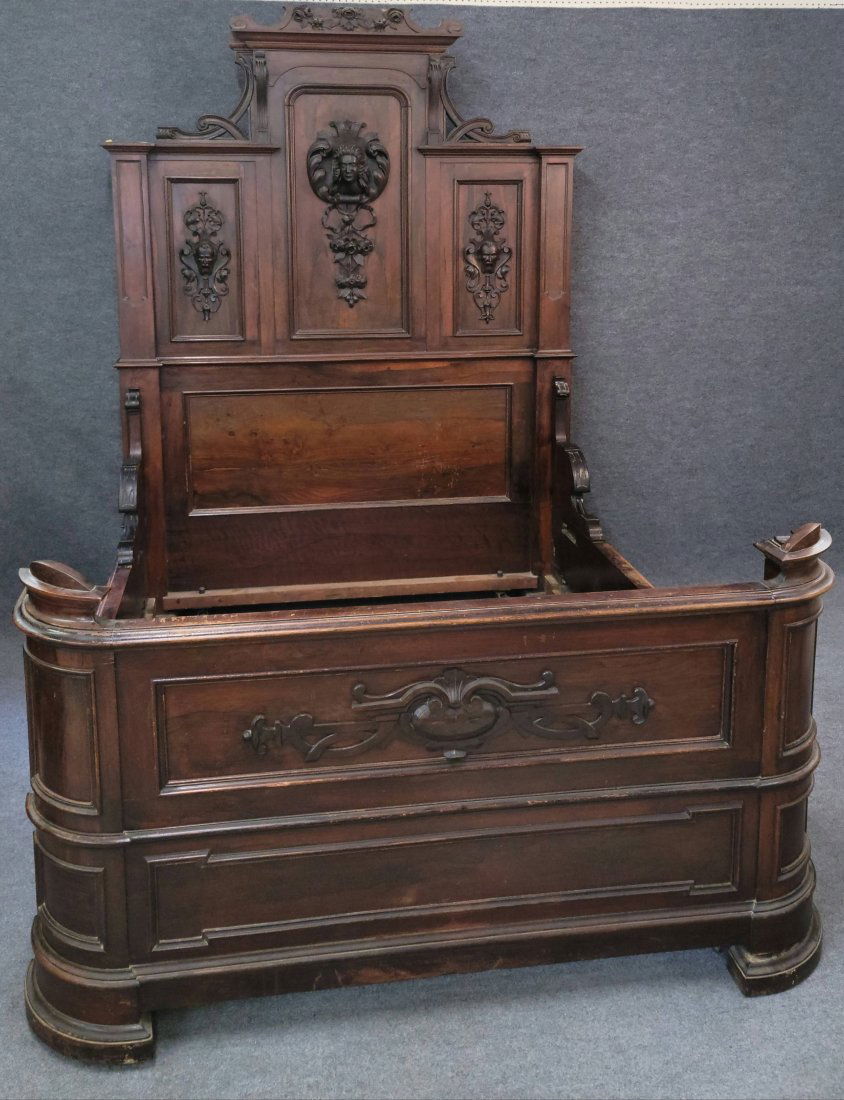 Queen Size Rosewood Bed In The Manner Of Alexander Roux (1 of 8)