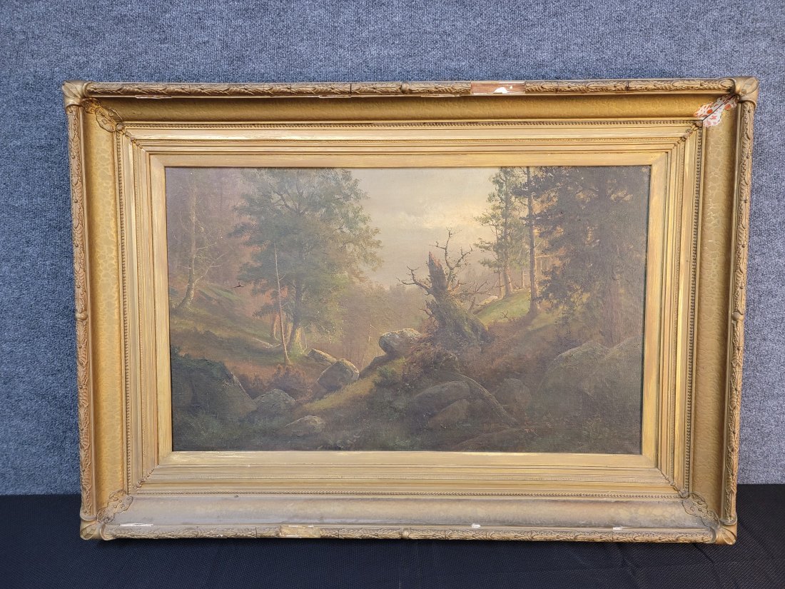 Old Oil Master Painting Of Nature Signed P.H (1 of 9)