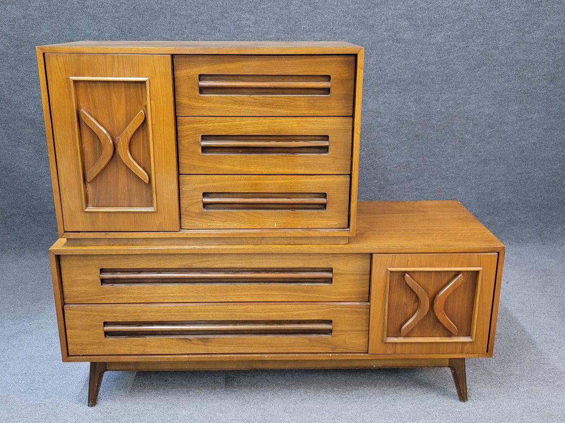 2 Piece MCM Walnut Dresser (1 of 7)