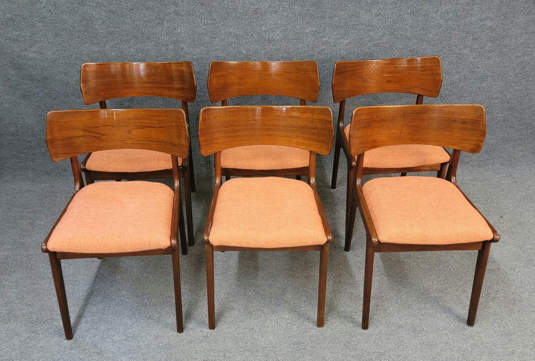 Set Of 6 MCM Danish Teak Dining Room Chairs (1 of 5)