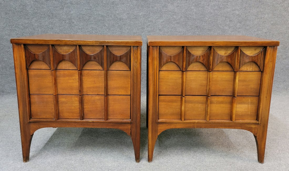 MCM Brazilian Style Nightstands: 25.25"h x 24"w x 16"d