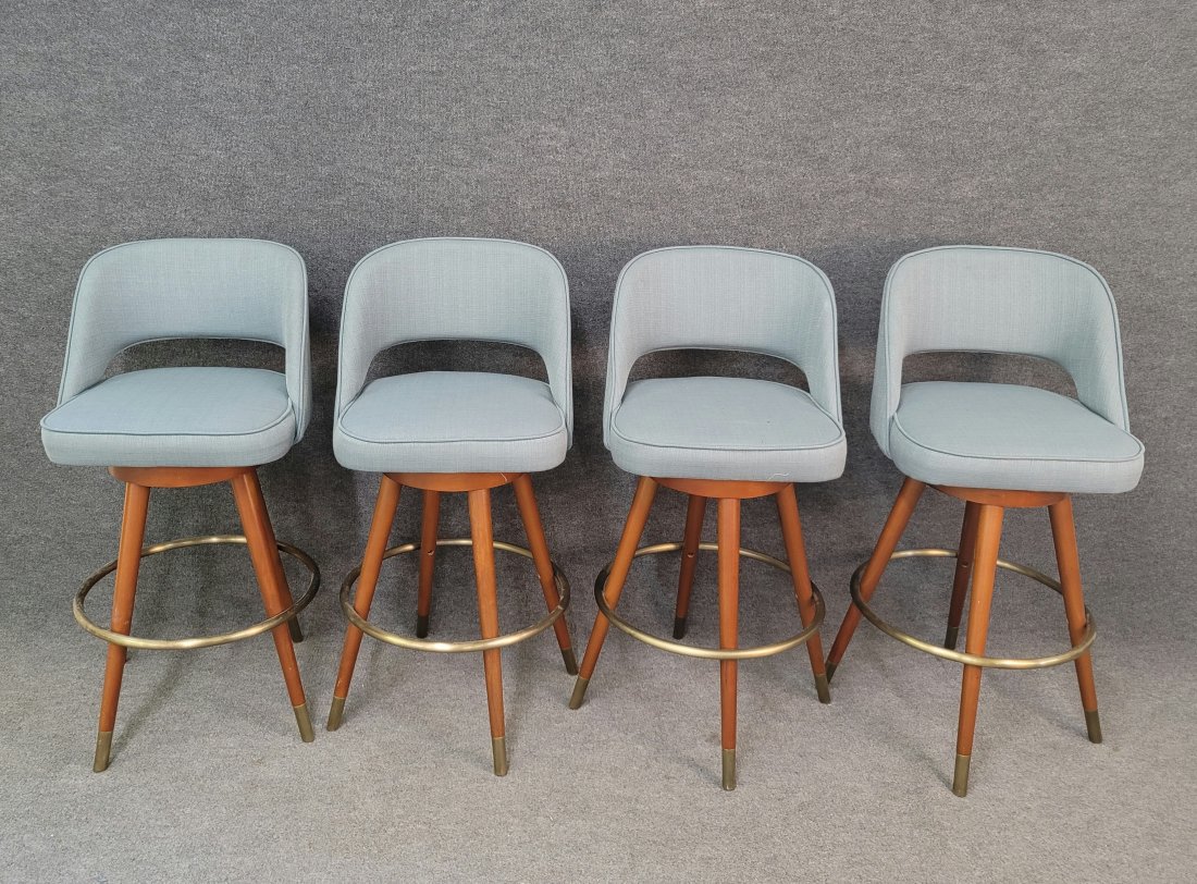 Set Of 4 MCM Barstools (1 of 3)