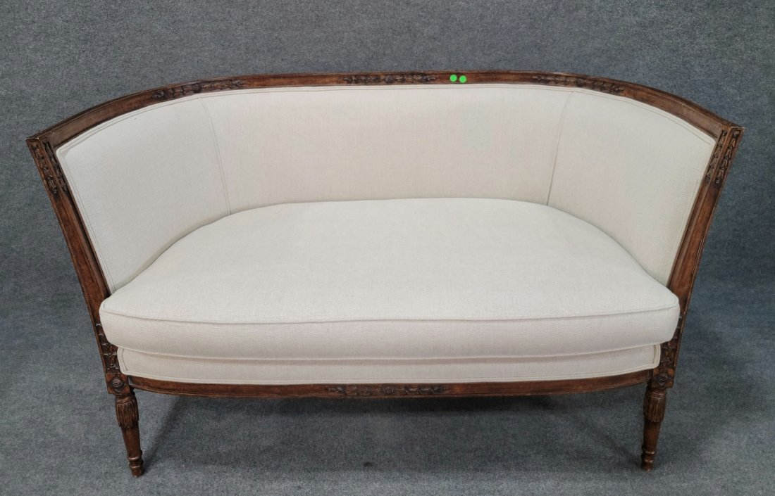 Regency Style Settee: 35.50h, 57.25, 30.25d, 21 seat height