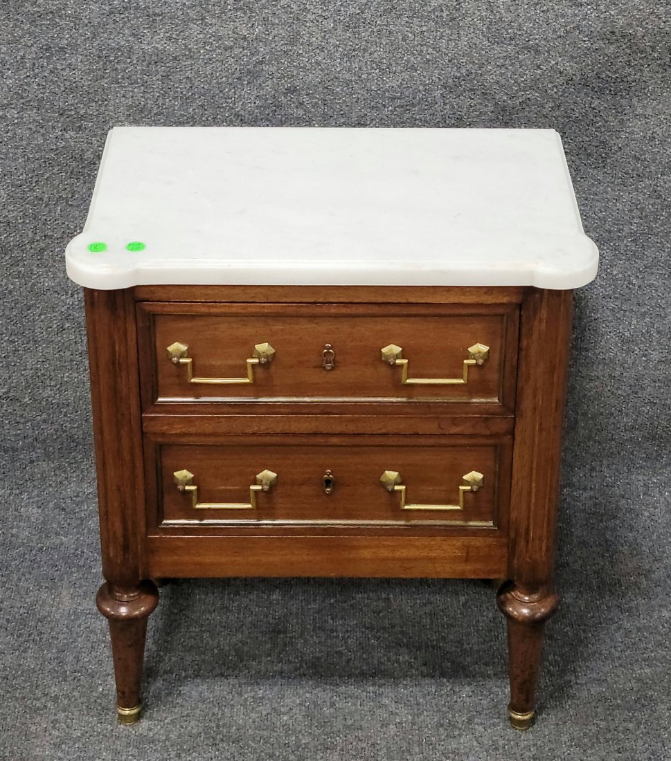 Marble Top Jansen Style Stand: 23.50h, 20w, 11.75d