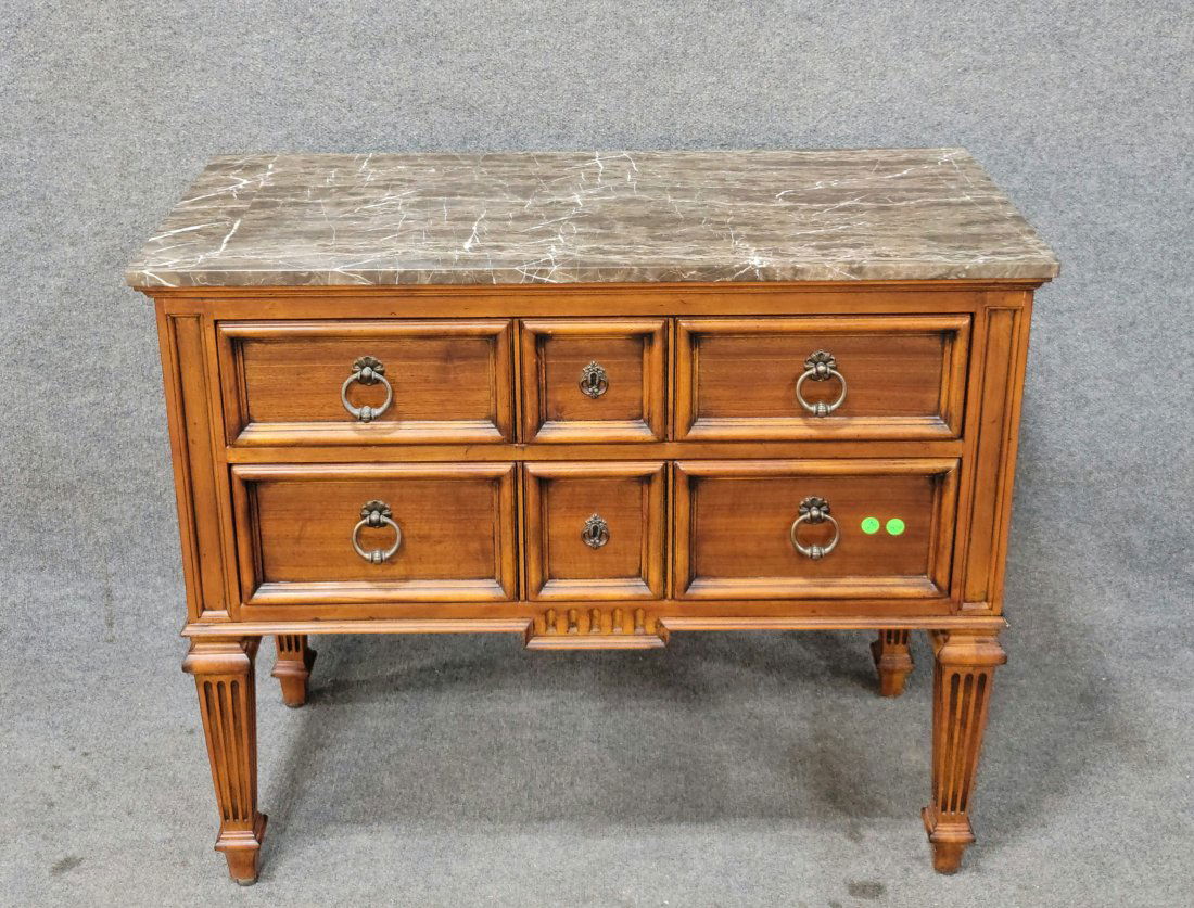 Ethan Allen Marble Top Server: 32.5h, 38w, 17d