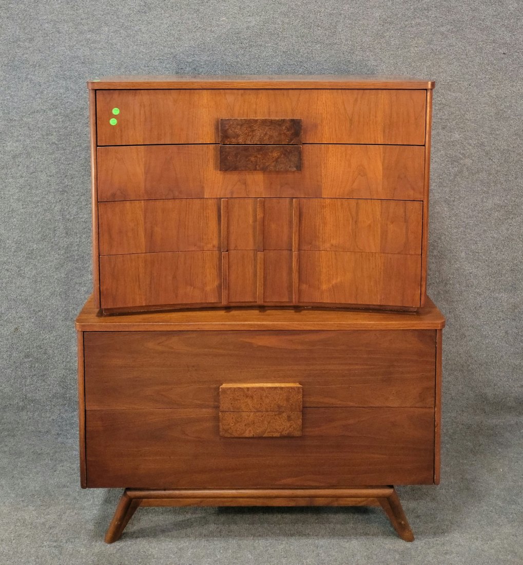 Mid-Century Tall Chest: 56h, 43w, 20.75d