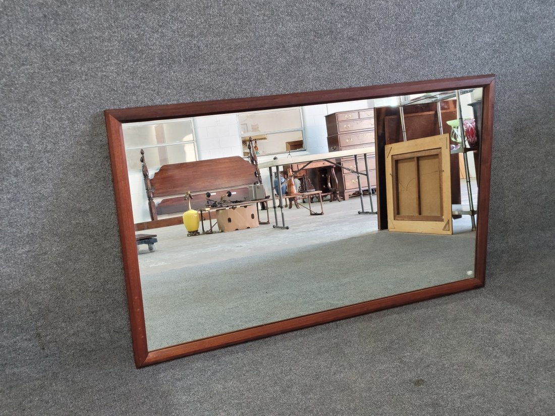 Danish Mid-Century Mirror: 32.5h, 54.5w