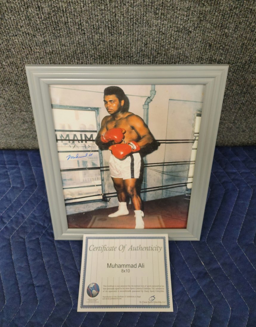 Muhammad Ali Signed Photo: Signed Photo Framed 8x10. On consignment from Autographed Legends.