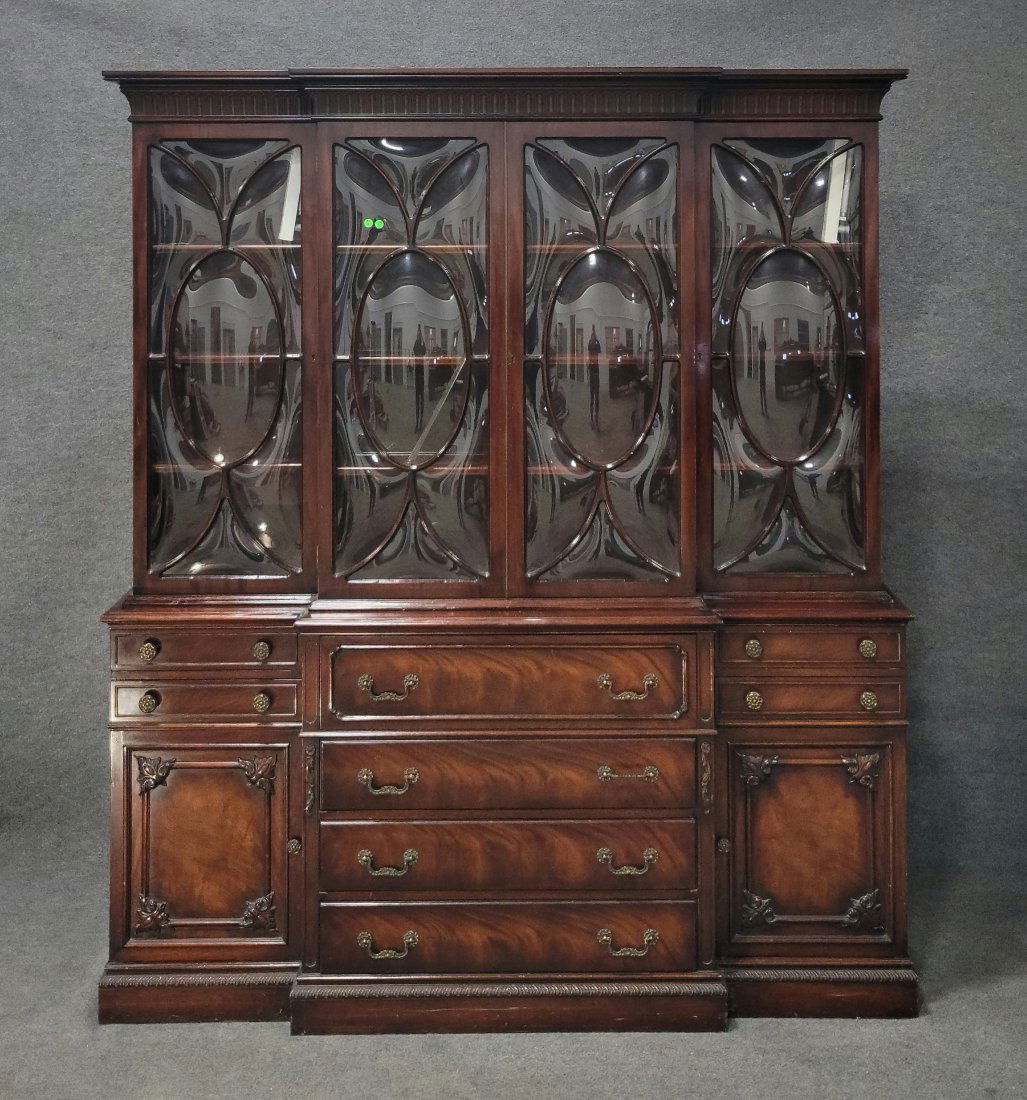 Mahogany Bubble Glass Breakfront (1 of 6)