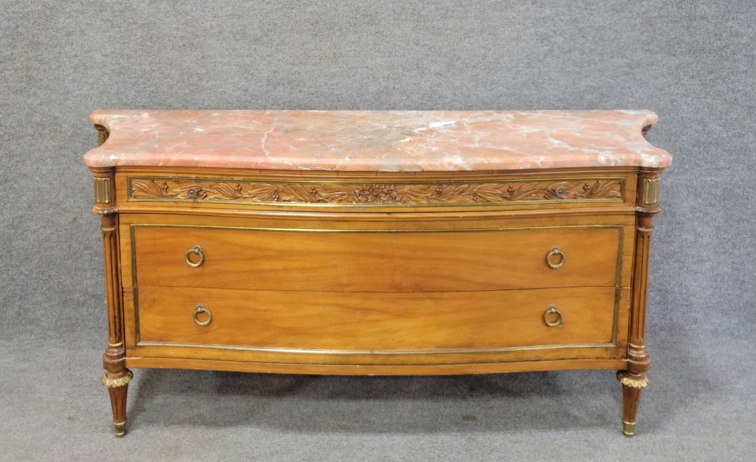 Large Marble Top Jansen Style Commode (1 of 6)