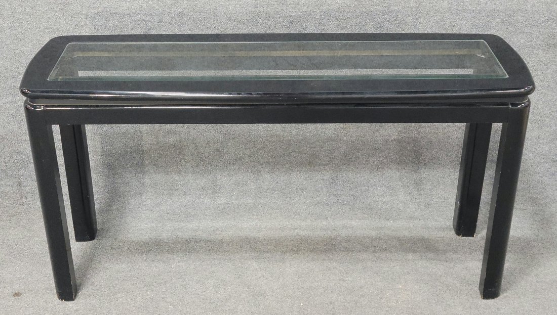 Ebonized Sofa Table: 28"H, 53.75"W, 16"D