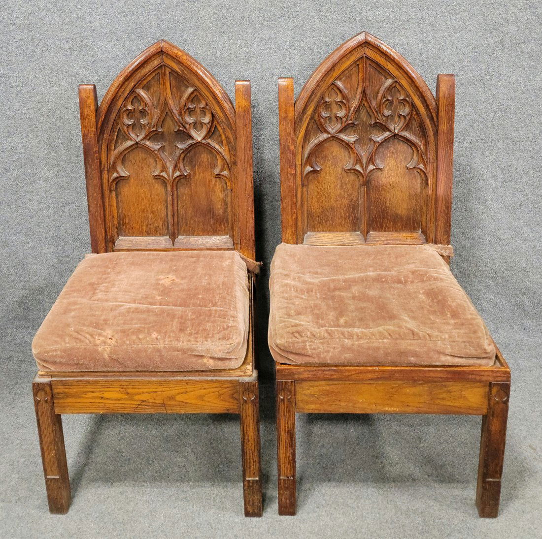 Pair Of Oak Gothic Chairs In The Manner Of Meeks (1 of 6)