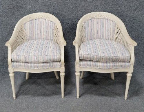 Pair Of White Painted Adams Style Bergeres (1 of 6)