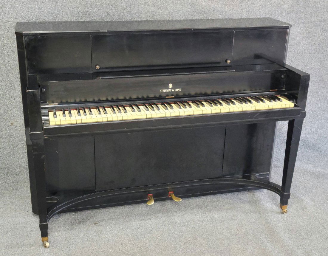 Ebonized Upright Steinway Piano (WITH BENCH) (1 of 11)