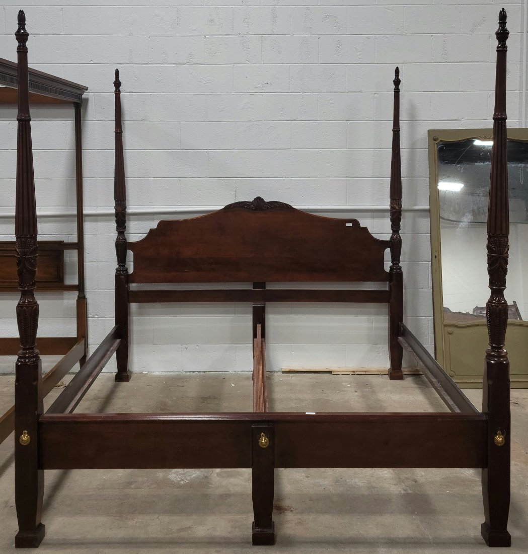 Mahogany King Sized Poster Bed (1 of 3)
