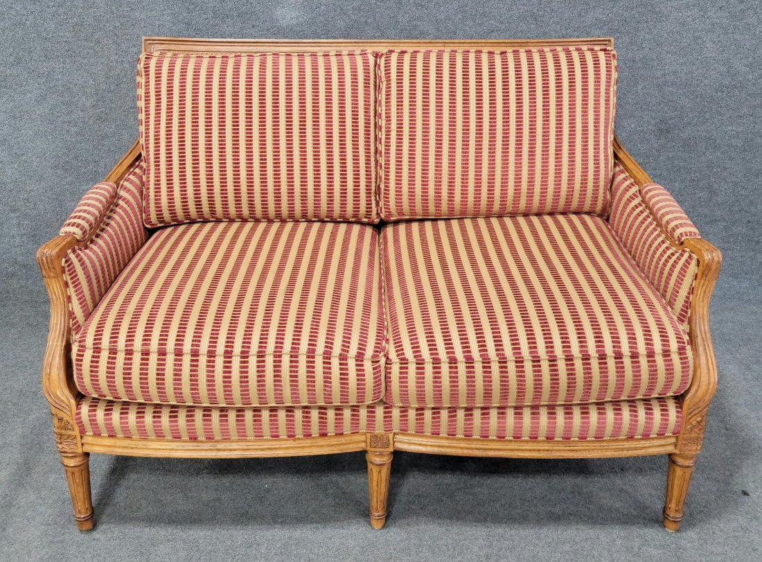 Great Century Settee: 35.50"H, 55.50"W, 41"D, 20.50"SH