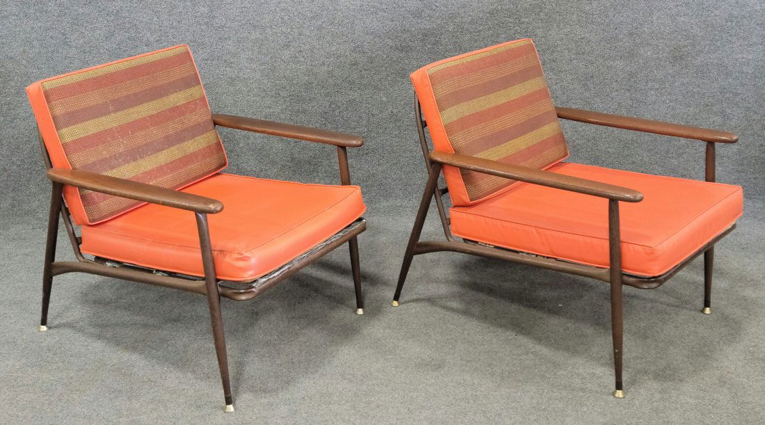 Pair Of Mid Century Open Arm Chairs (1 of 5)