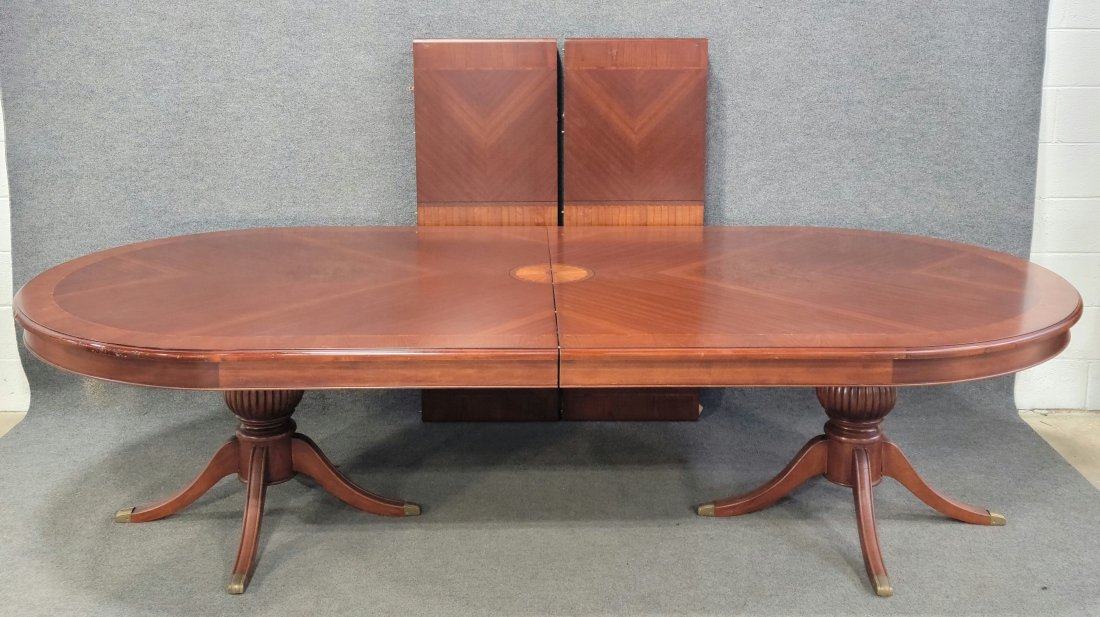 Large Custom Italian Inlaid Dining Room Table 2 Boards (1 of 3)