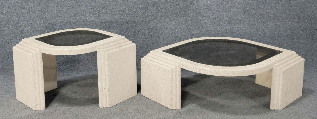 Pair Of Mid Century Style Coffee + End Table (1 of 4)