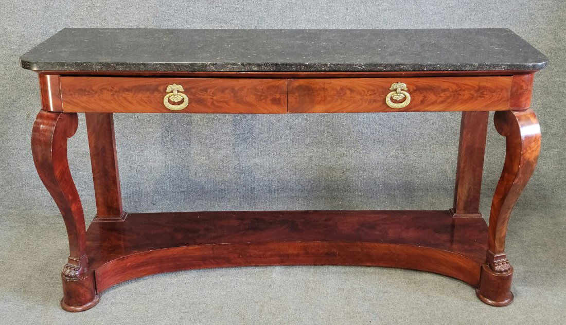 Antique French Empire Marble Top Console (1 of 5)
