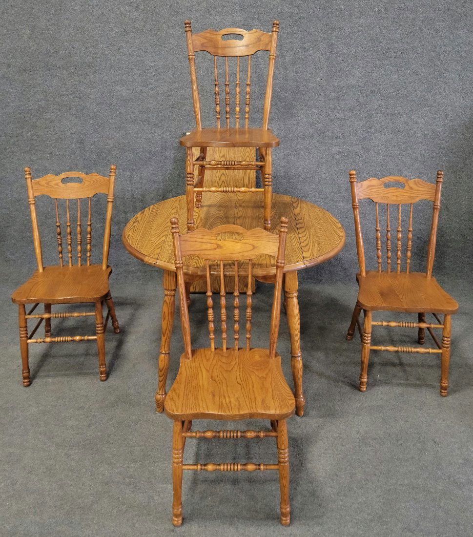 5 Piece Oak Kitchen Set (1 Extra Board) (1 of 7)