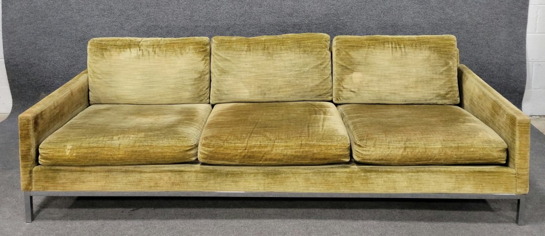 Milo Baughman Sofa: 24.50"H, 90.75"W 33"D