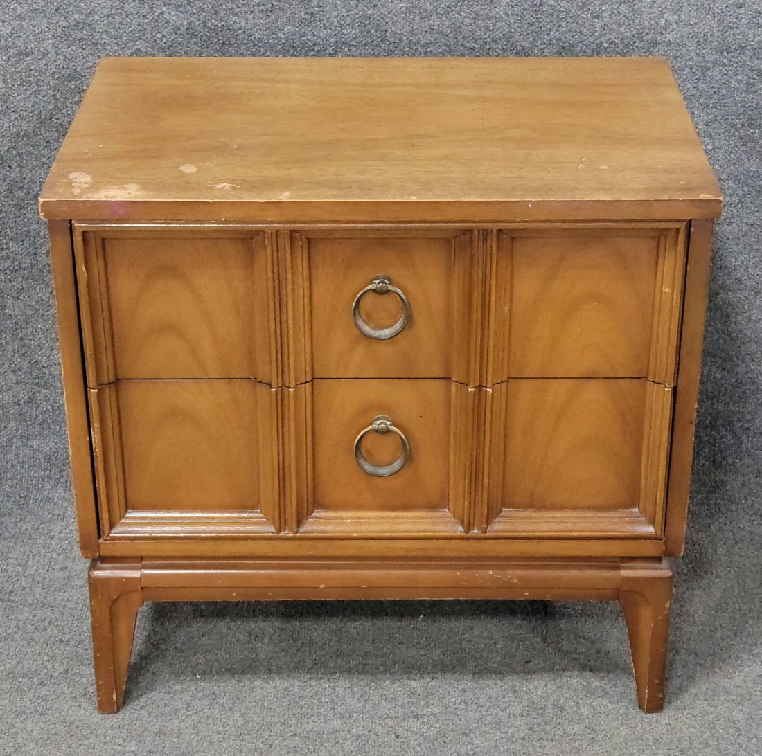 Mid Century Nightstand: 24.25"H, 24.75"W, 15"D