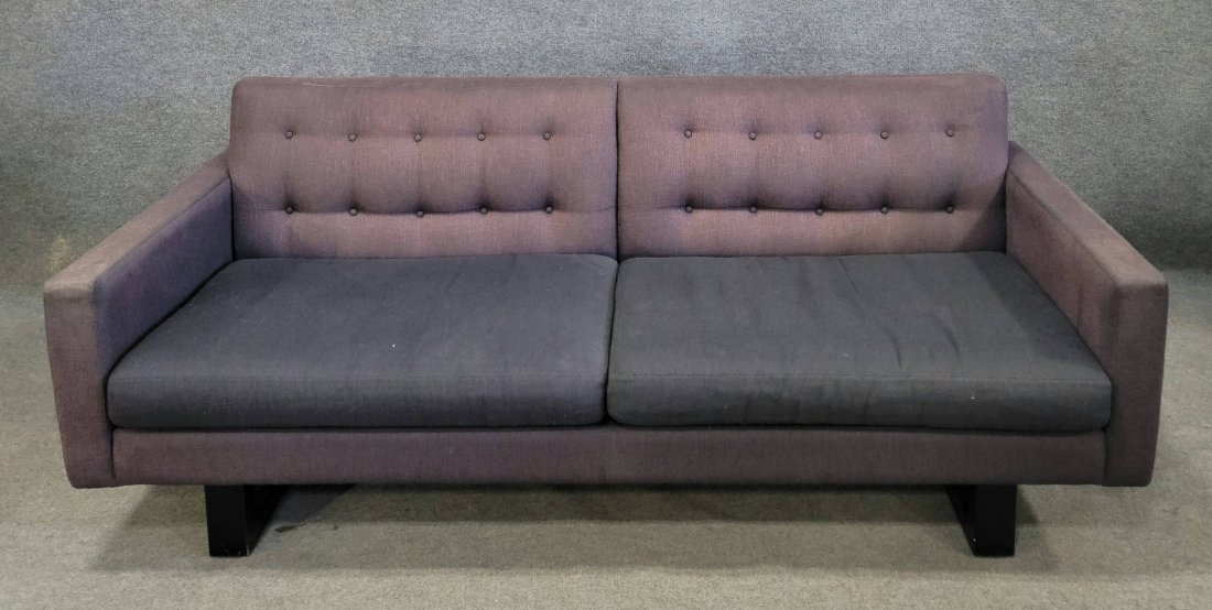 Milo Baughman Style Sofa: 29.50"H, 77"W, 34.50"D, 15"SH