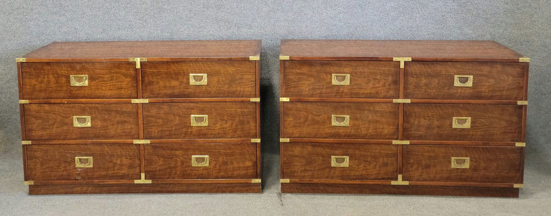 Pair Of Campaign Drexel Chests (1 of 6)