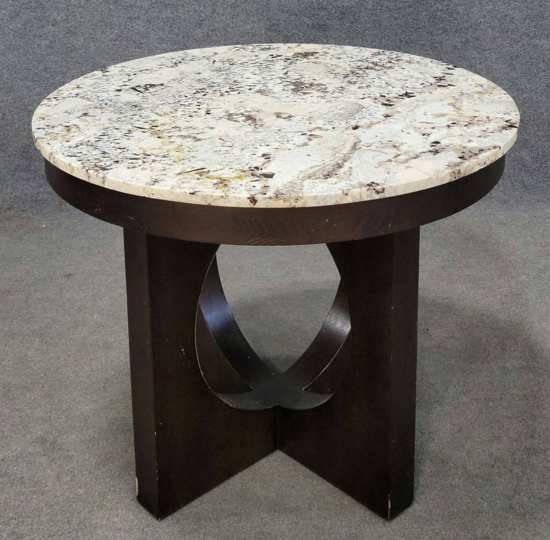 Marble Top Center Table: 30.25"H, 37.50"Diameter