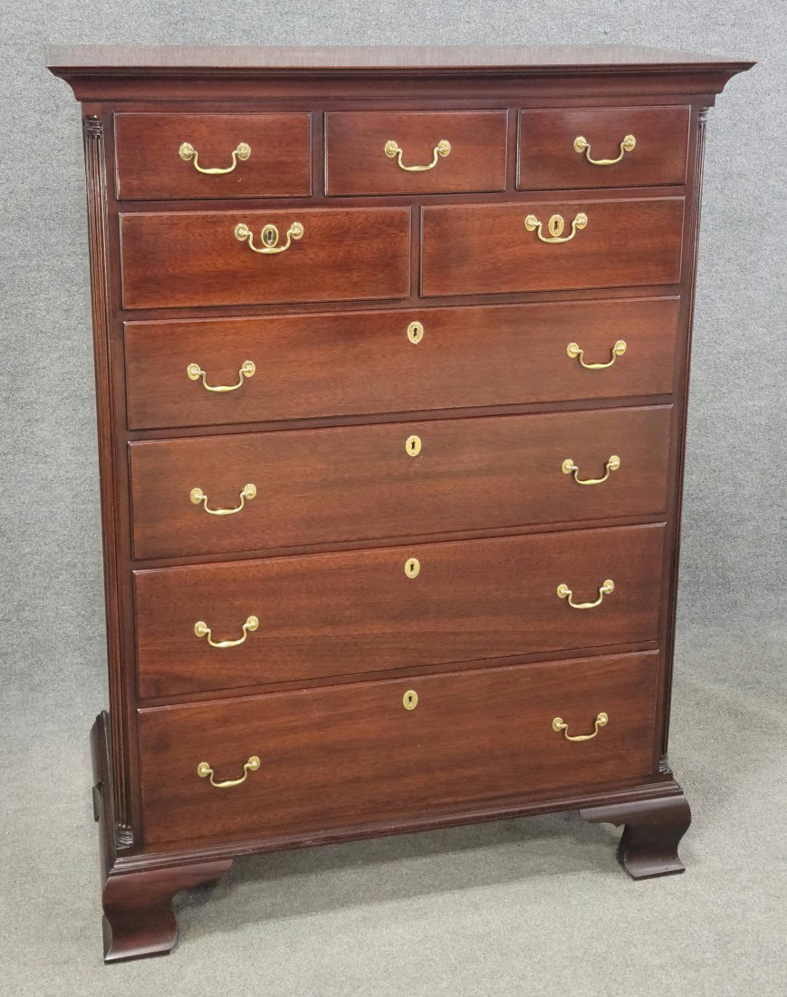Winterthur Kindel Tall Chest: 59.25"H, 43.75"W, 21.75"D
