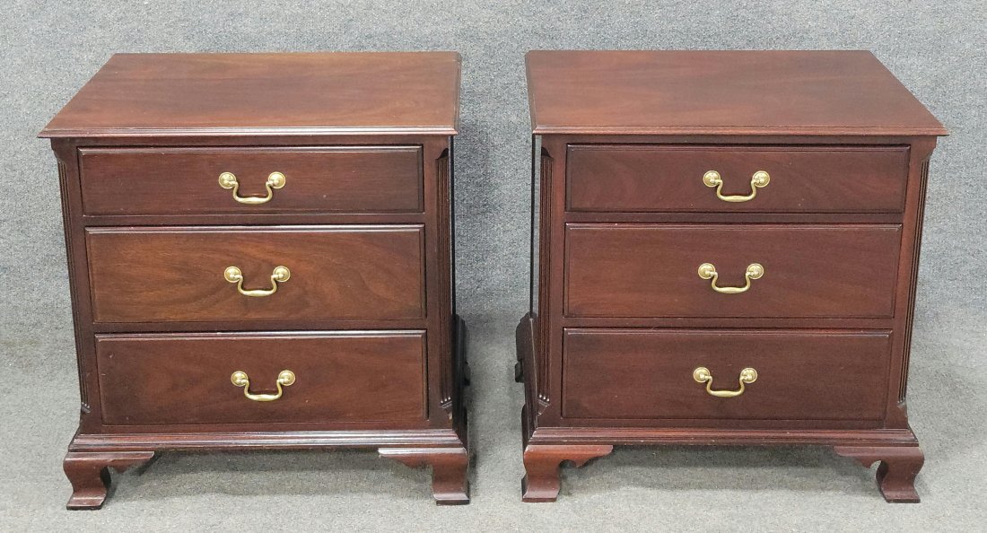 Pair Of Kindel Nightstands: 25.50"H, 25"W, 18"D