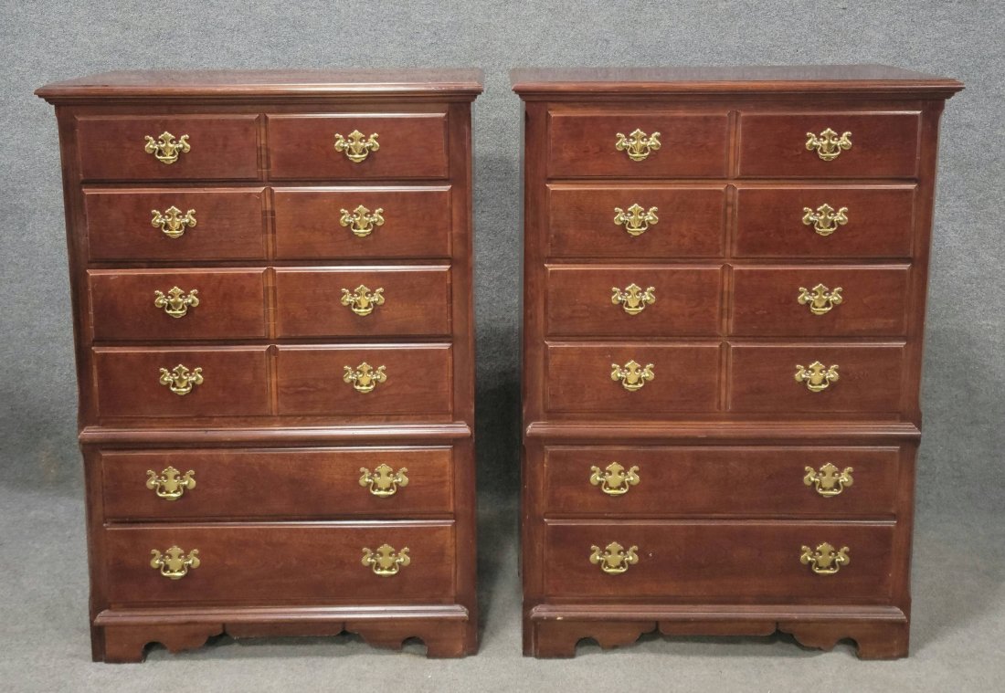 Pair Of Thomasville Matching Chests: 54"H, 38"W, 18"D
