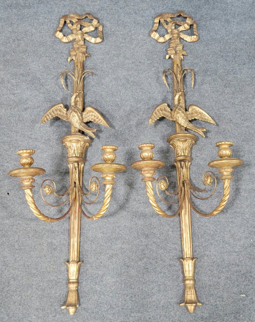 Pair Of Large Italian Eagle Sconces (1 of 1)