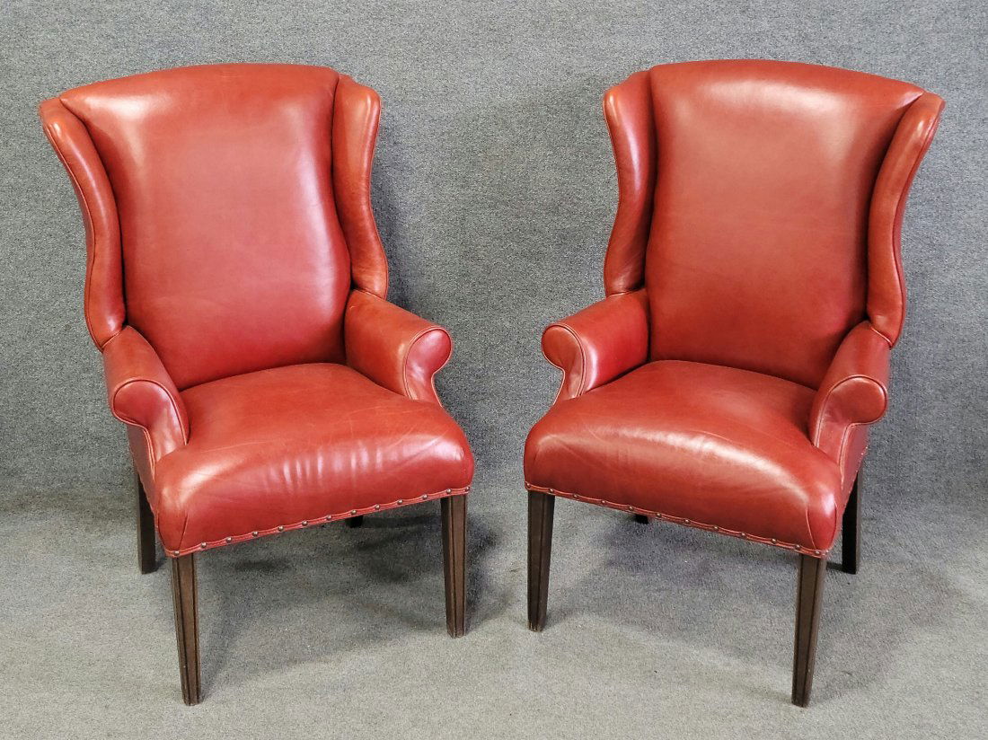 Pair Of Ethan Allen Leather Chairs (1 of 4)